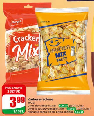 Krakersy solone promocja w Dino