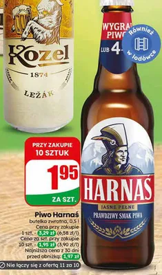 Piwo Harnaś butelka zwrotna 0,5l promocja w Dino