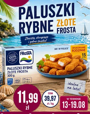 Paluszki rybne złote Frosta promocja w emma MARKET