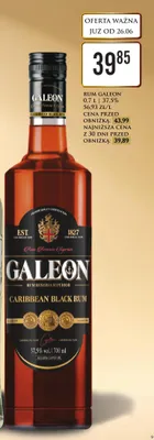Rum Galeon Caribbean Black promocja w Dino