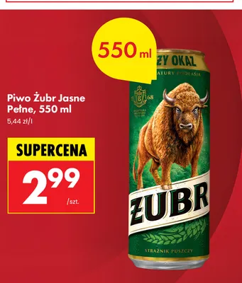 Piwo Żubr promocja w Biedronka