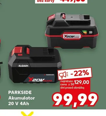 Akumulator Parkside 20V 4Ah promocja w Kaufland