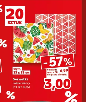Serwetki papierowe promocja w Kaufland