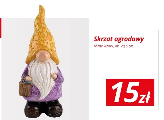 Skrzat ogrodowy różne wzory promocja w KiK