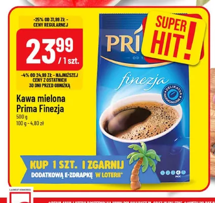 Kawa mielona Prima Finezja promocja w POLOmarket
