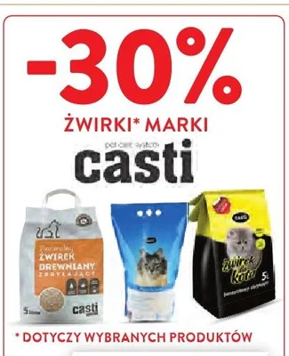 Żwirek marki Casti promocja w Intermarche