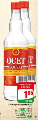 Ocet spirytusowy 10% Polski promocja w Dino