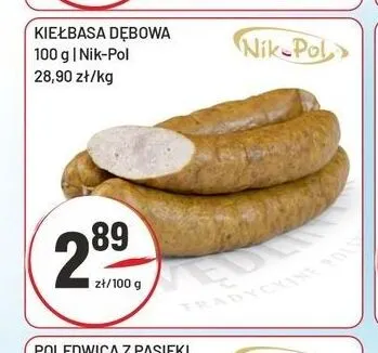 Kiełbasa dębowa Nik-Pol promocja w Sedal