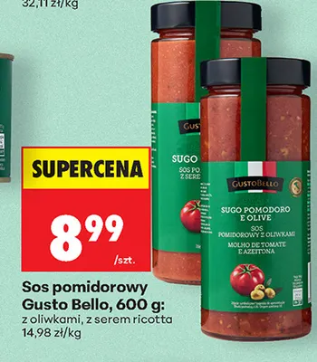 Sos pomidorowy Gusto Bello z oliwkami promocja w Biedronka
