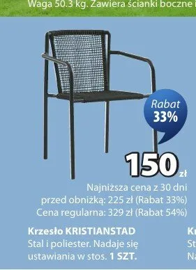 Krzesło KRISTIANSTAD promocja w Jysk