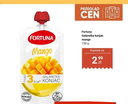 Galaretka konjac mango Fortuna promocja w Dino