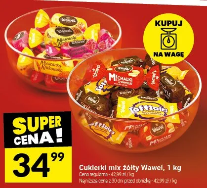 Cukierki mix żółty Wawel promocja w Twój Market