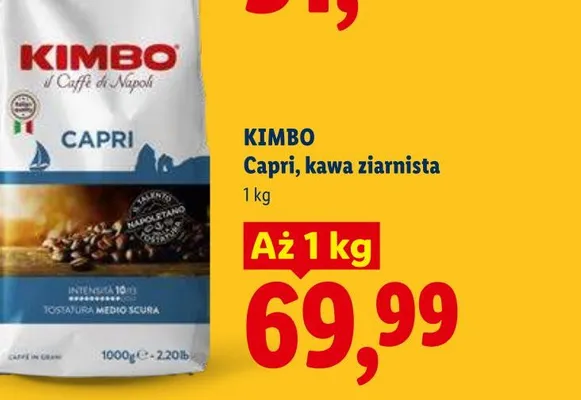 Kawa ziarnista Kimbo Capri promocja w Lidl