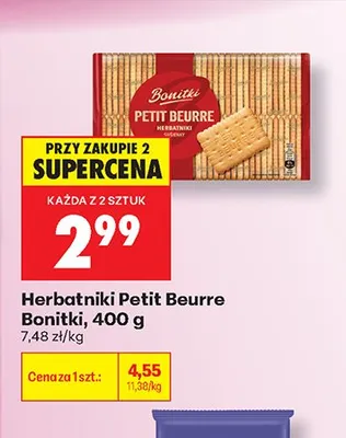 Herbatniki Petit Beurre Bonitki promocja w Biedronka