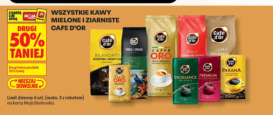 Kawa mielona Cafe d'Or Excellence 100% Arabica promocja w Biedronka