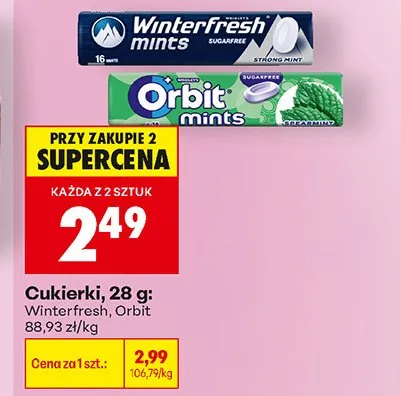 Cukierki Winterfresh promocja w Biedronka