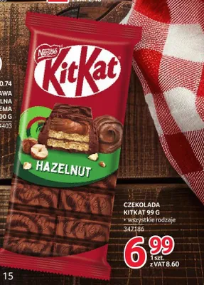 Czekolada KitKat Hazelnut promocja w Selgros