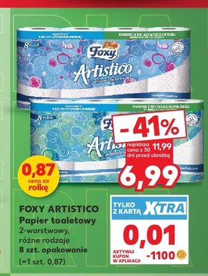 Papier toaletowy Foxy Artistico 2-warstwowy promocja w Kaufland