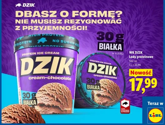 Lody proteinowe promocja w Lidl