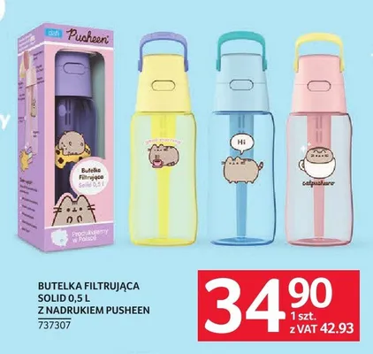 Butelka filtrująca Dafi Solid 0,5l z nadrukiem Pusheen promocja w Selgros