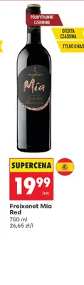 Wino czerwone półwytrawne Freixenet Mia Red promocja w Biedronka