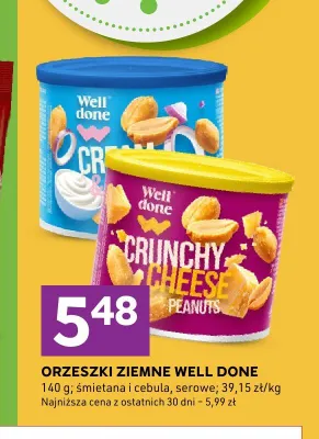 Orzeszki ziemne o smaku śmietany z cebulą Well Done Creamy promocja w Stokrotka