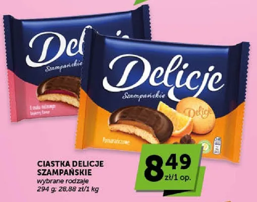 Ciastka Delicje szampańskie wybrane rodzaje promocja w ABC