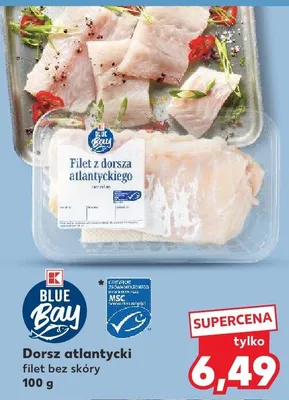 Dorsz atlantycki filet bez skóry promocja w Kaufland