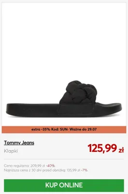 Klapki Tommy Jeans promocja w eobuwie.pl