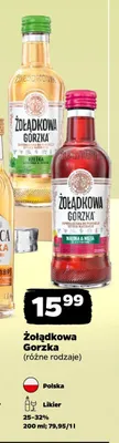 Likier Żołądkowa Gorzka Malina & Mięta promocja w Netto