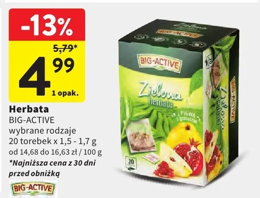 Herbata zielona promocja w Intermarche