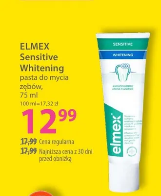 Pasta do mycia zębów Elmex Sensitive Whitening promocja w Hebe