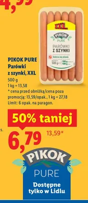 Parówki z szynki, XXL promocja w Lidl