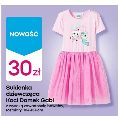 Sukienka dziewczęca z wysoką zawartością bawełny promocja w Pepco