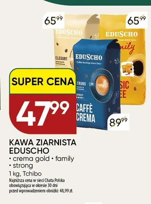 Kawa ziarnista Eduscho family promocja w Chata Polska