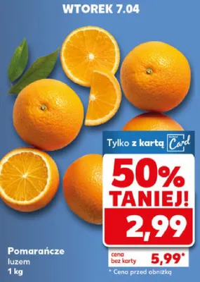 Pomarańcze luzem promocja w Kaufland