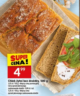 Chleb żytni bez drożdży promocja w Twój Market
