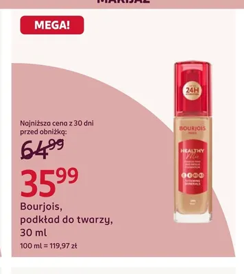 Podkład do twarzy Bourjois promocja w Rossmann