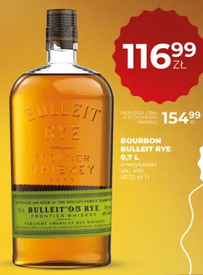 Bourbon Bulleit Rye promocja w Duży Ben