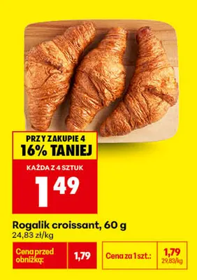 Rogalik croissant promocja w Biedronka