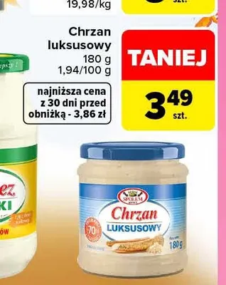 Chrzan luksusowy Społem promocja w Carrefour