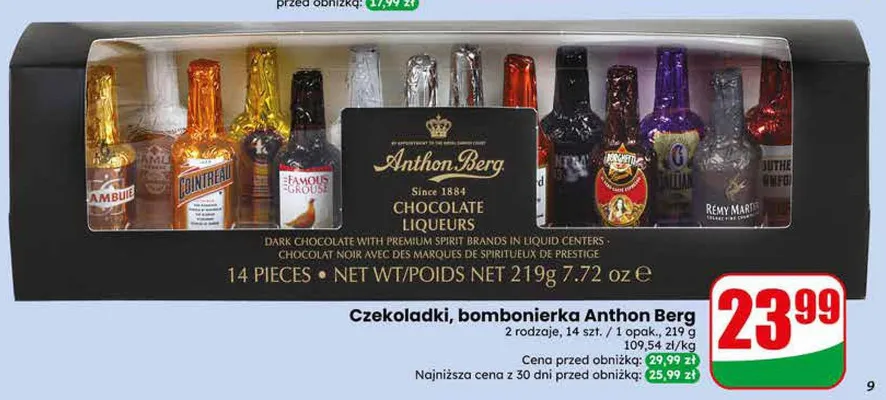 Czekoladki Anthon Berg Chocolate Liqueurs promocja w Dino