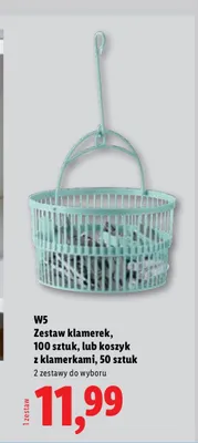 Koszyk z klamerkami W5 promocja w Lidl