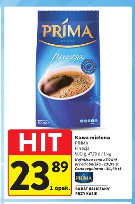Kawa mielona Prima Finezja promocja w Intermarche