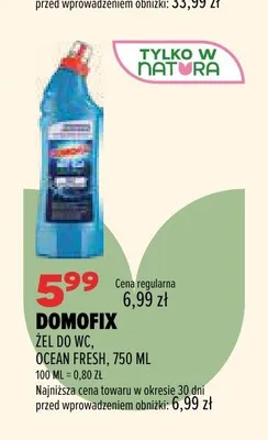 Żel do WC Domofix Ocean Fresh promocja w Drogerie Natura