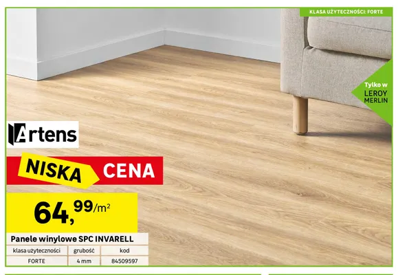 Panele winylowe Spc Invarell Artens promocja w Leroy Merlin
