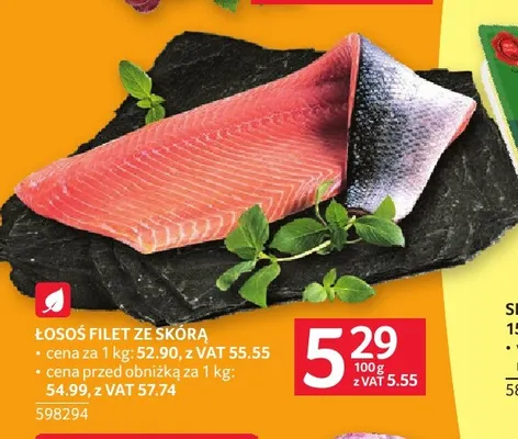 Łosoś filet ze skórą promocja w Selgros