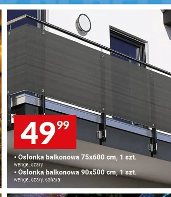 Osłonka balkonowa 75x600 cm promocja w Twój Market