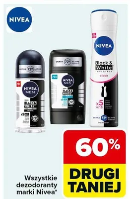 Dezodorant Black & White Invisible Clear promocja w Carrefour Market