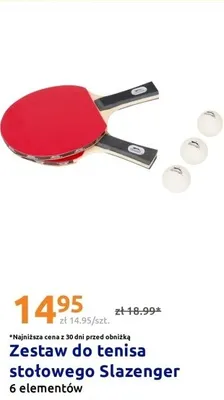 Zestaw do tenisa stołowego Slazenger 6 elementów promocja w Action